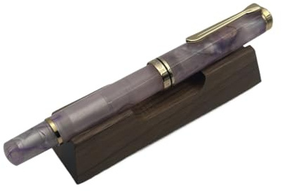 BANDKIT Limited Pen Acryl-Kolben-Füllfederhalter, Feder F, M, B, 0,5, ,7 mm, 0,0 mm Spitze, goldener Clip, Schreiben, Büro, Geschenkstift (R, Schmidt F (0,5 mm)
