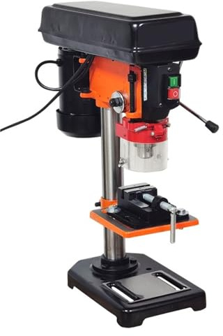 YQVEOT Taladro de Banco, Prensa De Taladro De Banco De 16 Mm, Prensa De Taladro De Pedestal con Protector De Seguridad, Minitaladro De Banco, Máquina Perforadora De Banco Portátil