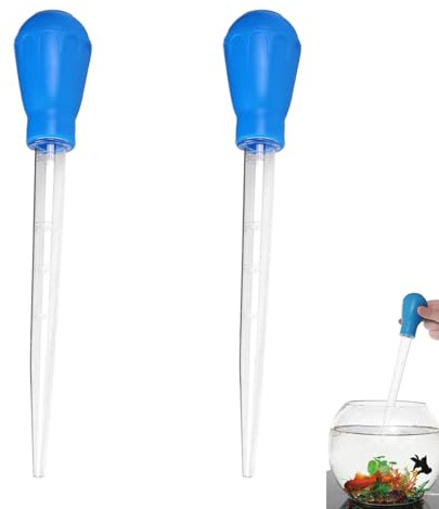 Butyeak Coral Feeder, 2Pcs Aquarium Dropper 30ml, Long Pipette, Turkey Baster for Aquarium, Fish Tank Water Changer Pipette, Manual Waste Remover, Water Changer for Fish Tank