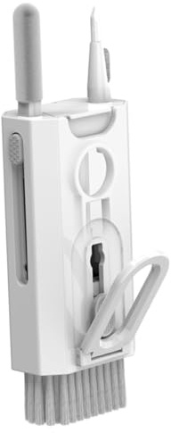 DIYEAH Kit de Nettoyage Multifonction pour Clavier et Écran Brosse, Chiffon Microfibre et Outils Abs, Blanc, Nettoyage pour Appareils Électroniques