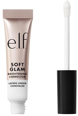 e.l.f. Soft Glam Brightening Corrector, mindert Augenringe und Verfärbungen, spendet Feuchtigkeit und sorgt für ein natürliches Finish, vegan und tierversuchsfrei, White