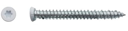 100 Betonschrauben, Senkkopf, Torx T30, 7,5 x 182 mm, verzinkt, weiß lackiert D-Work