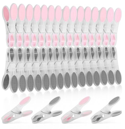 GAOHUI 30 Pack Pegs for Washing Line, Heavy Duty Clothes Pegs Extra Strong – TPR Soft Grip Non-Slip Laundry Pegs for Home Garden Indoor Outdoor Washing Line