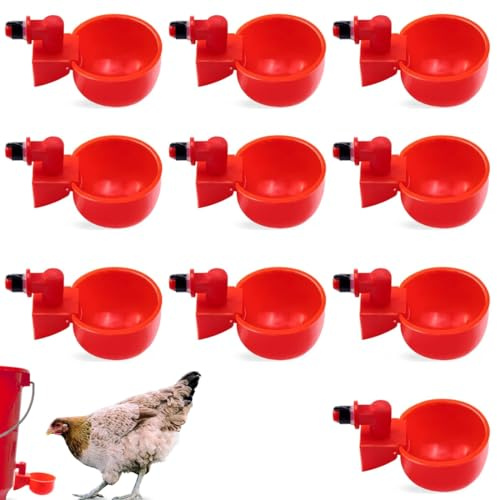 WUYJI 10-teiliges Hühnertränke-Set, automatische Hühnertränke, DIY-Geflügeltränke, geeignet für Küken, Enten, Gänse, Puten oder Kaninchen.