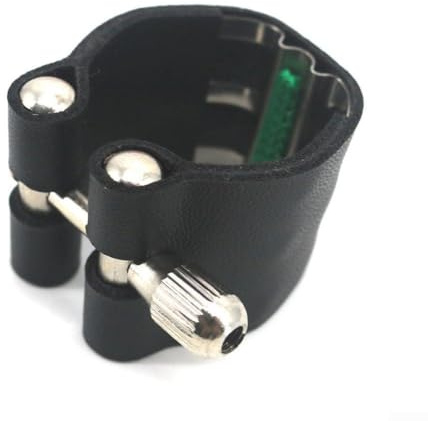 Clip de ligature pour saxophone alto en cuir pour embouchure de saxophone compatible avec la plupart des embouts en caoutchouc dur et plastique