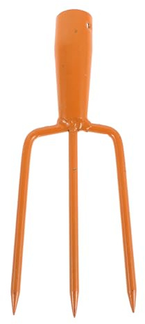 TOYANDONA Testa Forca da Giardino a 3 Denti Dritti in Acciaio Resistente 15 Cm – Testa di Ricambio per Forca da Scavo Esterni – Utensile Manuale per Aerazione e Allentamento Terreno