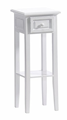 DESIGN DELIGHTS Landhaus Stil TELEFONTISCH | weiß, Holz | mit Schublade, Vintage Look | von xtradefactory