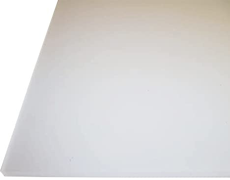 B&T Metall PMMA Acrylglas, 2,0 mm stark, 78%, Größe 500 x 800 mm | Opal Weiß glatt Milchglas Lichtdurchlässigkeit UV beständig beidseitig foliert im Zuschnitt