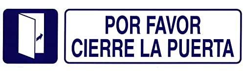 WOLFPACK LINEA PROFESIONAL - Rotulo Adhesivo 250x63 mm. Por Favor Cierre Puerta