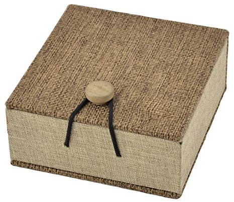 Sourcingmap Wooden Birthday Bracelet Jewelry Gift Display Holder Box 10.5 x 10cm Coffee Color