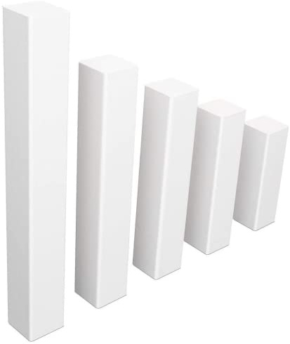 REESE Universal Fussleisten Eckturm MDF WEISS 65 mm | ohne Fase, 40 Stück
