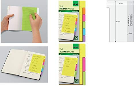 sigel Haftmarker Tab Marker Notes, aus Papier, 42 Blatt, Sie erhalten 1 Stück á 42 Blatt