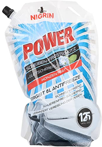 NIGRIN Power Scheiben Frostschutz Konzentrat, 2 Liter für Tiefsttemperaturen bis -52°C, blau