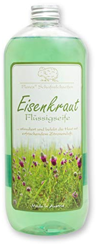 Flüssigseife mit biologischer Schafmilch Nachfüller 1L in der Flasche, Eisenkraut