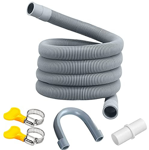 Flexible D'évacuation Universel, Tuyau de Vidange pour Machine à Laver, Rallonge de Tuyau pour Lave Vaisselle, Rallonge de Tuyau de Vidange pour Tuyau, Tuyau D'évacuation D'eau, Tuyau D'évacuation
