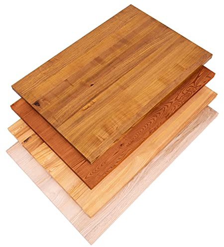 LAMO Manufaktur Holzplatte für Schreibtisch Tischplatte Massivholz Schreibtischplatte 100x80 cm, Dunkel, LHG-01-A-004-1008