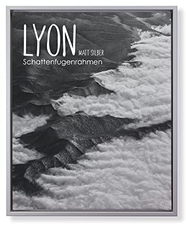 BIRAPA Lyon Keilrahmen für Canvas 40x50 cm in Mattsilber, Rahmen für Leinwände, Leerrahmen für Leinwand, Schattenfugenrahmen für Keilrahmen, Leinwand Rahmen
