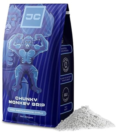 Jacked Chalk Loose Climbing Chalk-Premium Gym Chalk for Superior Grip-3 Texture Options-Chunky Monkey Style-UK Made Gymnastics Chalk - Ideal for Rock Climbing, Powerlifting, CrossFit(10oz/284 Grams)