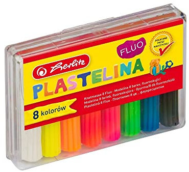 Knetine, 8 fluoreszierende Farben