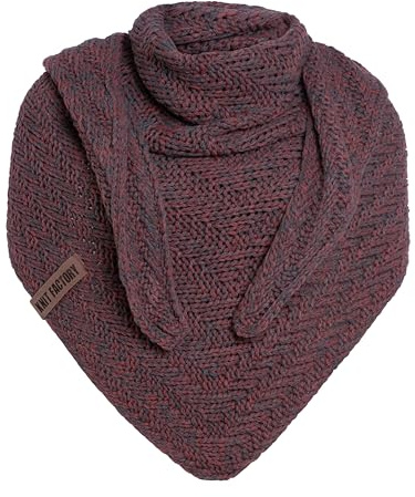 KNIT FACTORY - Dreiecksschal Sally - Damen Strickschal mit Wolle - Grob gestrickten Schal - Hochwertige Qualität - XXL Schal - 220x85 cm