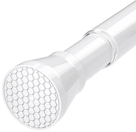 Shower Curtain Rail Extendable Curtain Poles 70-130 cm Tension Rods for Curtains Net Curtain Rods Extendable Shower Curtain Rod Telescopic Curtain Pole No Drilling Spring Rod for Windows,Bathroom