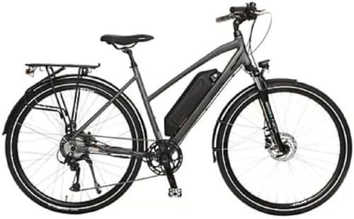 Prophete eTrekking E-Bike 28 / Elektrofahrrad – 250W Heckmotor, 120 km Reichweite, 8-Gang Kettenschaltung, hydraulische Scheibenbremsen, 100 Lux LED, SUNTOUR Federgabel, anthrazit matt