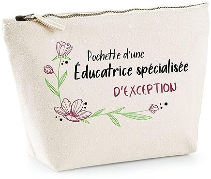 Trousse Éducatrice spécialisée d'exception | Idée Cadeau Collègue Travail Retraite Pochette Maquillage Toilette