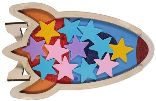 NUOBESTY Belohnungstafel Aus Holz Sternglas Klassenzimmer-werkzeug Dekorative Ornamente Für Jungen Und Mädchen