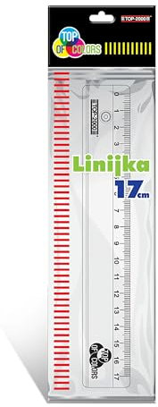 Lineal 17cm Transparent 1 Stück (1er Pack) / Lineal aus transparenter Kunststoff, 17 cm