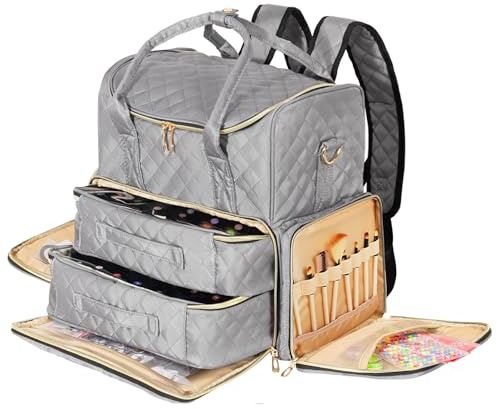 Todeco Sac de Rangement Vernis à Ongle,Trousse De Maquillage avec 2 Organisateur De Vernis à Ongles Amovibles, Peut Contenir 80 Bouteilles Et Une Lampe à Ongles,Gris