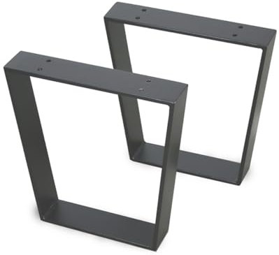 modernLOFTart Bankbeine Tischbeine - DIY Möbelfüße 60x10cm Anthrazit - Moderner Industrie-Look für Ihr Wohnzimmer - Metall Industrial Tisch Bank Sitzbank Couchtisch Kufen - Breite 20cm, Höhe 42cm