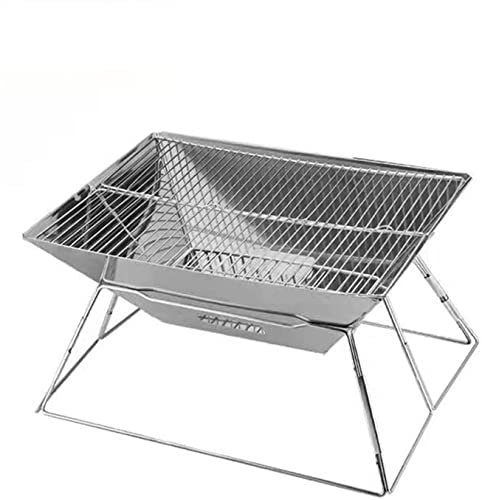 Gasgrill Edelstahl Klappbarer Tragbarer Grillspieße Holzkohlegrill Outdoor Camping Holzkohlegrill Gegrillter Fisch BBQ Grill