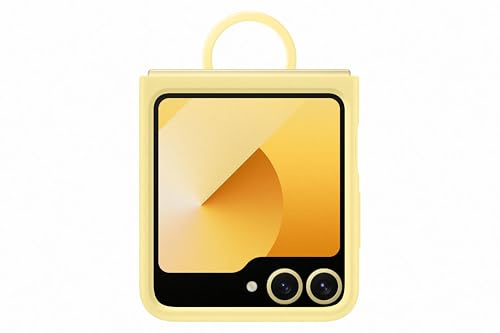 Samsung Silicone Case EF-PF741 für das Galaxy Z Flip7 FE | Z Flip6, Smartphone Cover, Handy-Hülle inklusive Ringhalter, Silikon, Schutz Case, stoßfest, dünn und griffig, Yellow