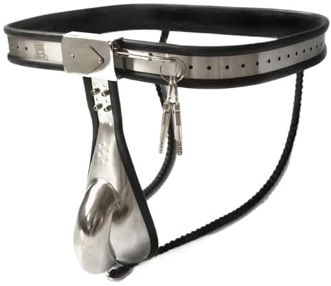 YXYjLb Einstellbar Keuschheitsgürtel Herren, Unsichtbare Chastity Cage Keuschheitskäfig Keuschheit Höschen SM Extrem Bondage Cock Cage Metall Penis käfig Sex Spielzeug für Männer(90/100cm (35/39in))