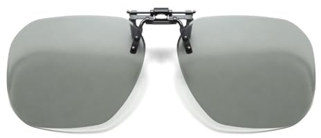 Long Keeper Clip Occhiali da Sole Polarizzati da Uomo Donna Clip On Occhiali Quadrati Senza Montatura Lenti da Sole Sovrapponibili per Occhiali da Vista