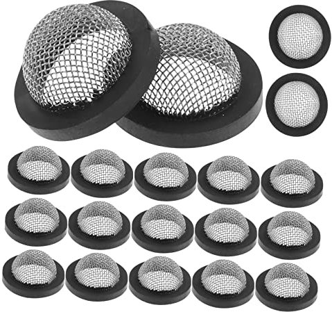 HANABASS 20 Stück Schlauchdichtungen mit Edelstahl Gittersieb 3/4 Zoll Gartenschlauchanschluss O-ring Dichtungsset für Wasserhahn Duschkopf und Waschmaschine