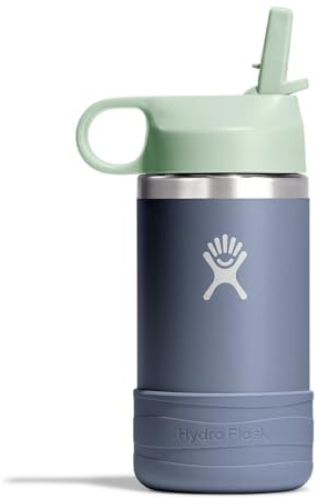 Hydro Flask Kids Water Bottle for School - Stainless Steel and Insulated with Straw Cap - 12 Oz Koala