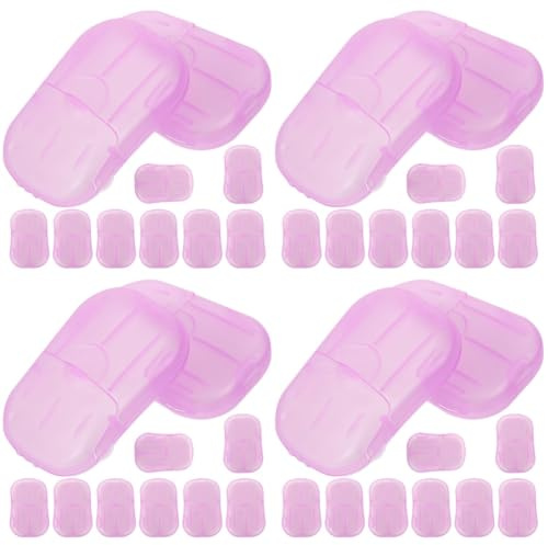 POPETPOP 4 Set Bärbar Resetvål Resetvålskivor Tvålflingor Liten Tvålskiva Bärbar Tvålskivor Handtvätt Tvålskivor Resematerial 15Lådor*4