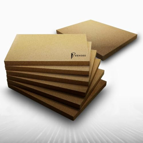Vermiculite Platten für Kamine & Öfen - Feuerfest & hitzebeständig bis 1.300°C - Schamotte Ersatz - Brandschutzplatten (3 Platten, 500 x 300 x20 mm)