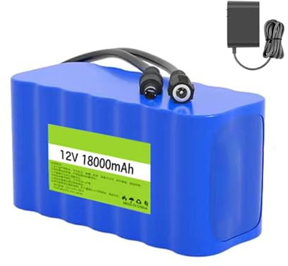 HJGHY 12v,18000mAh, Batería de Iones de Litio Recargable CC 12 V 3000 mAh 9000 mAh 10000 mAh 15000 mAh 18000 mAh 20000 mAh Batería de Respaldo de Litio