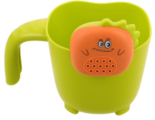 Alasum Tasse de Bain pour Garçon Fille avec Bec Verseur Contrôle Mug Cartoon Sûr PP pour Lavage Cheveux et Bain Accessoire Polyvalent pour Garçon et Fille