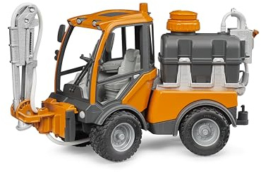 bruder 02692 - VarioCar para el riego de zonas verdes | Con depósito de agua recargable, vehículo para riego y limpieza urbana, coche de juguete, 1:16