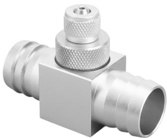 BDKMMS Aquarium Inline CO2 Diffuser, 0.5/0.6/0.8Inch Hose Aluminum Alloy External CO2 Atomizer with Check Valve for Planted Tanks