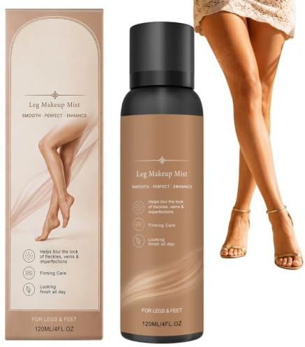 Instant Tan Spray&Tan Leg Makeup,No Transfer Leg Bronzer to Cover Veins