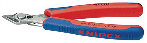 Knipex Electronic Super Knips® brüniert, mit Mehrkomponenten-Hüllen 125 mm 78 91 125