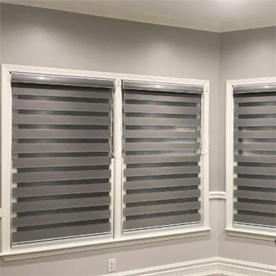 Custom Zebra Blinds for Windows Light Fitering Roller Shades Basic Horizontal Blinds (Max Width 93, Max Length 97)(11 Colors for Choice)