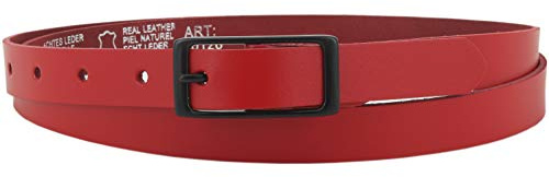 Ledergürtel echt Leder, 2 cm breit, Damen Gürtel, Hüftgürtel, Jeansgürtel, Damengürtel, Casual, schmal, Schnalle, Jeans, Vascavi, Made in Germany