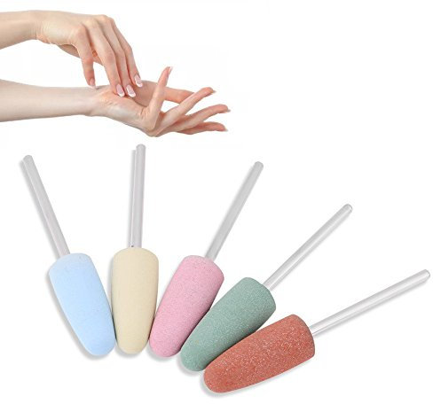 5 stücke Nagel Silikonpolierer Nagelschleifer Bohrer, Glätten Bohrer, Maniküre Werkzeuge für Nail art Maniküre Pediküre Nägel Nagelhaut