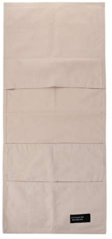 HEMOTON 1stück Multifunktionale Sofa Armlehnen-tasche Organisieren Sie Ihre Fernbedienungen Und Kleinigkeiten Beiger Stoffbeutel Mit Mehreren Fächern Für Wohnzimmer Bequem Und Stilvoll