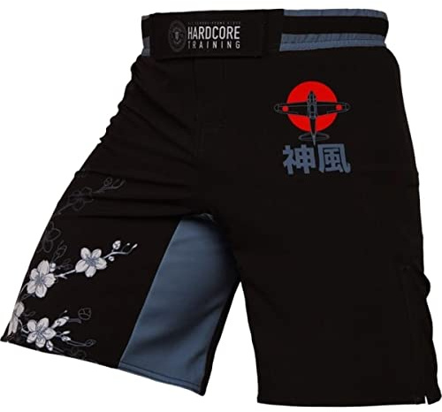 Hardcore Training Fight Shorts Sakura Men's Homme Combat Shorts Arts Martiaux MMA BJJ Fitness Muay Thai Boxe Grappling No Gi